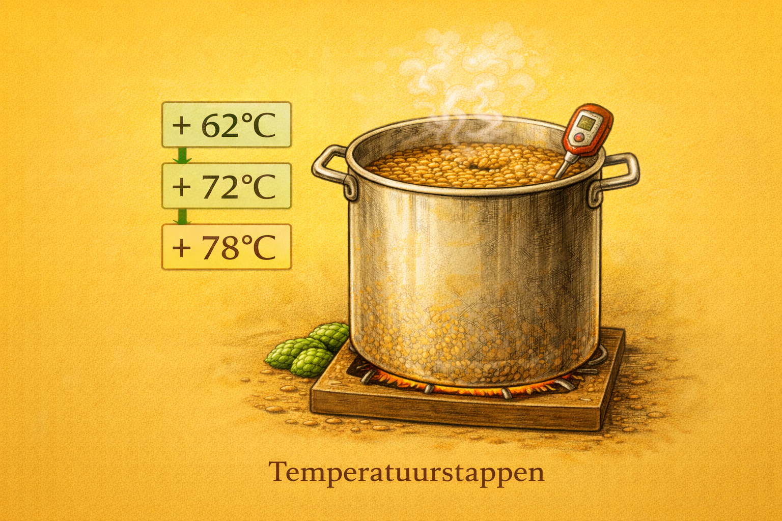 temperatuurstappen maischen bier