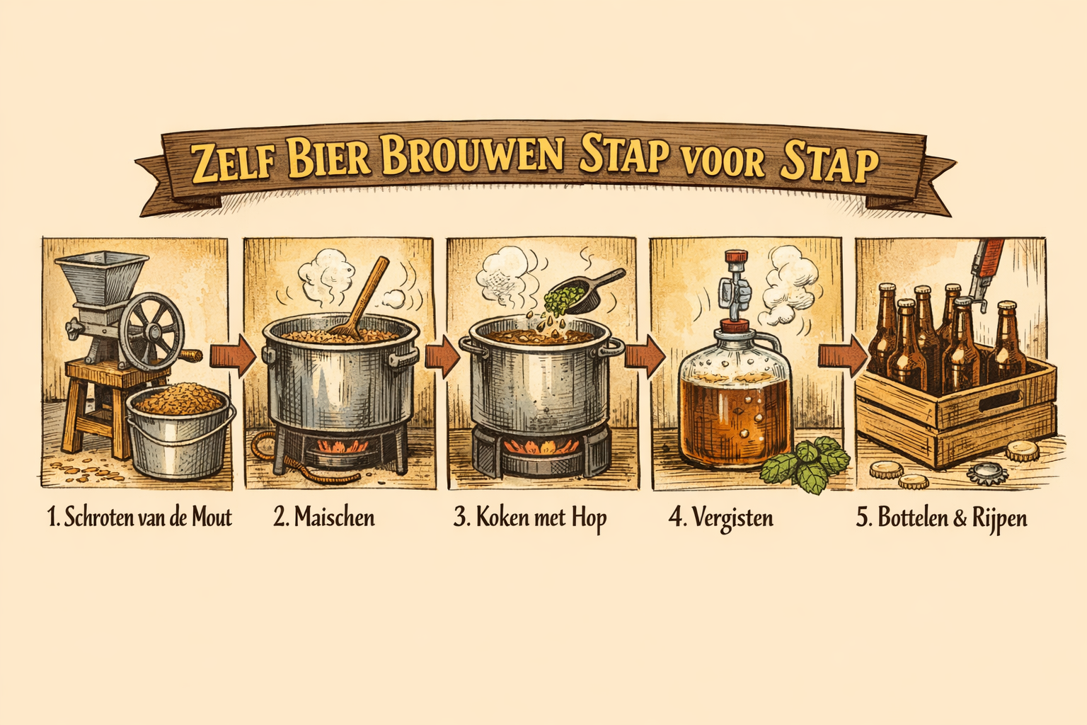 Zelf bierbrouwen stap voor stap